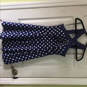 Blue Polka Dot Guess Cocktail Dress size 4